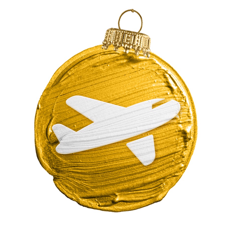 Christmas ball with airplane